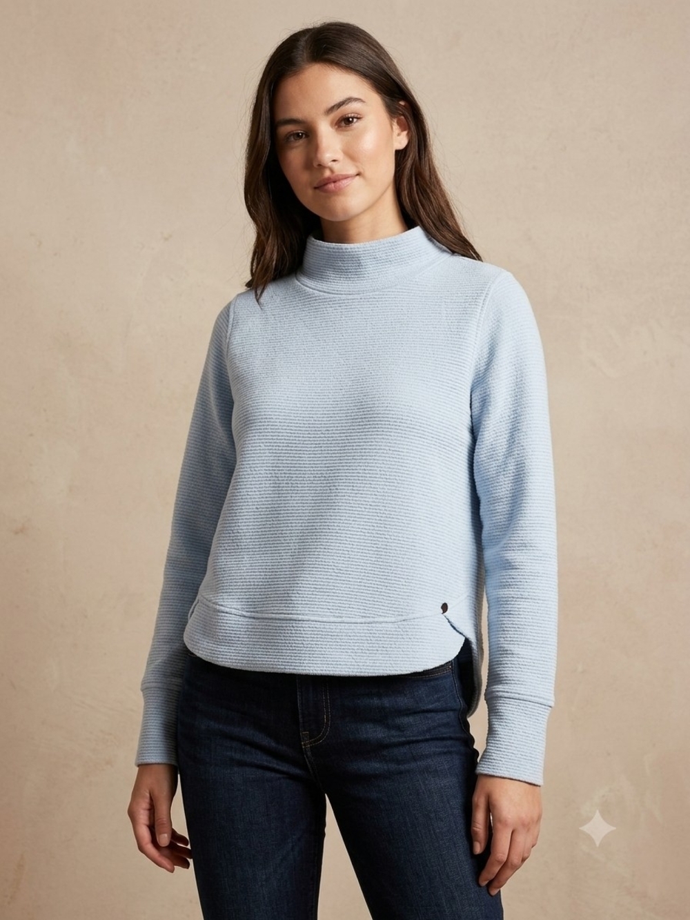 CALIA by Carrie Underwood Light Blue Mock Neck Pullover